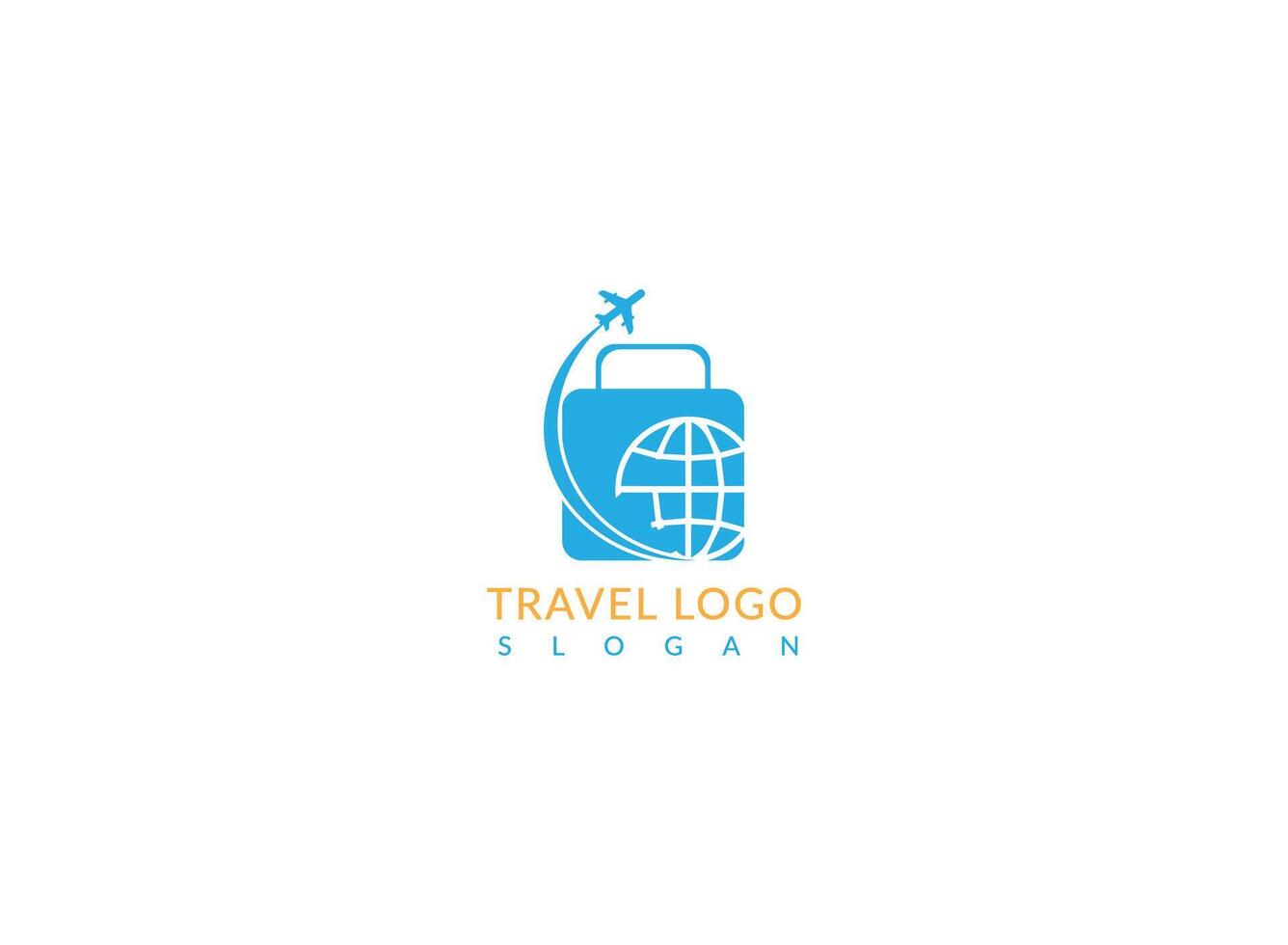 sac de voyage rétro vintage silhouette icône logo design vecteur