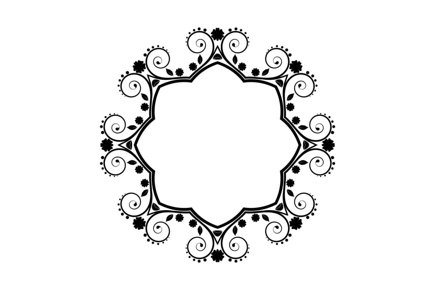 vecteur géométrique mandala floral modèle sur blanc Contexte