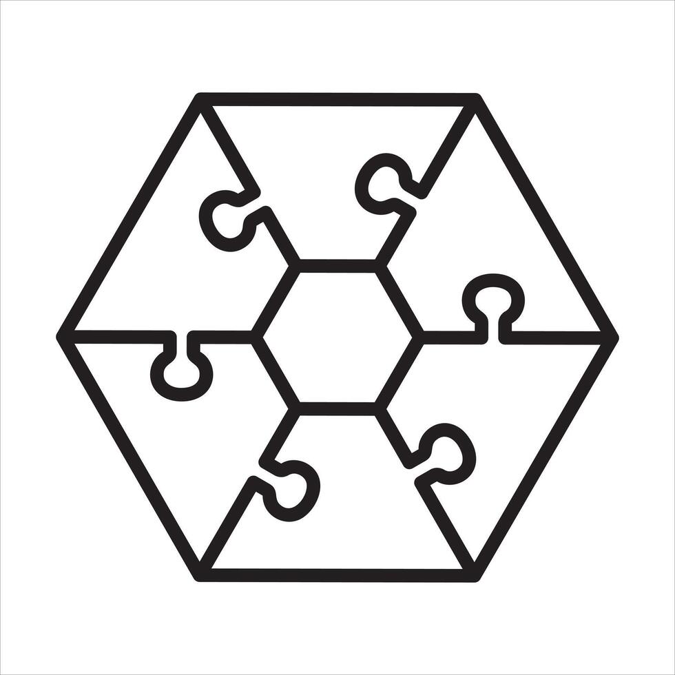 infographie hexagonal scie sauteuse ligne icône vecteur