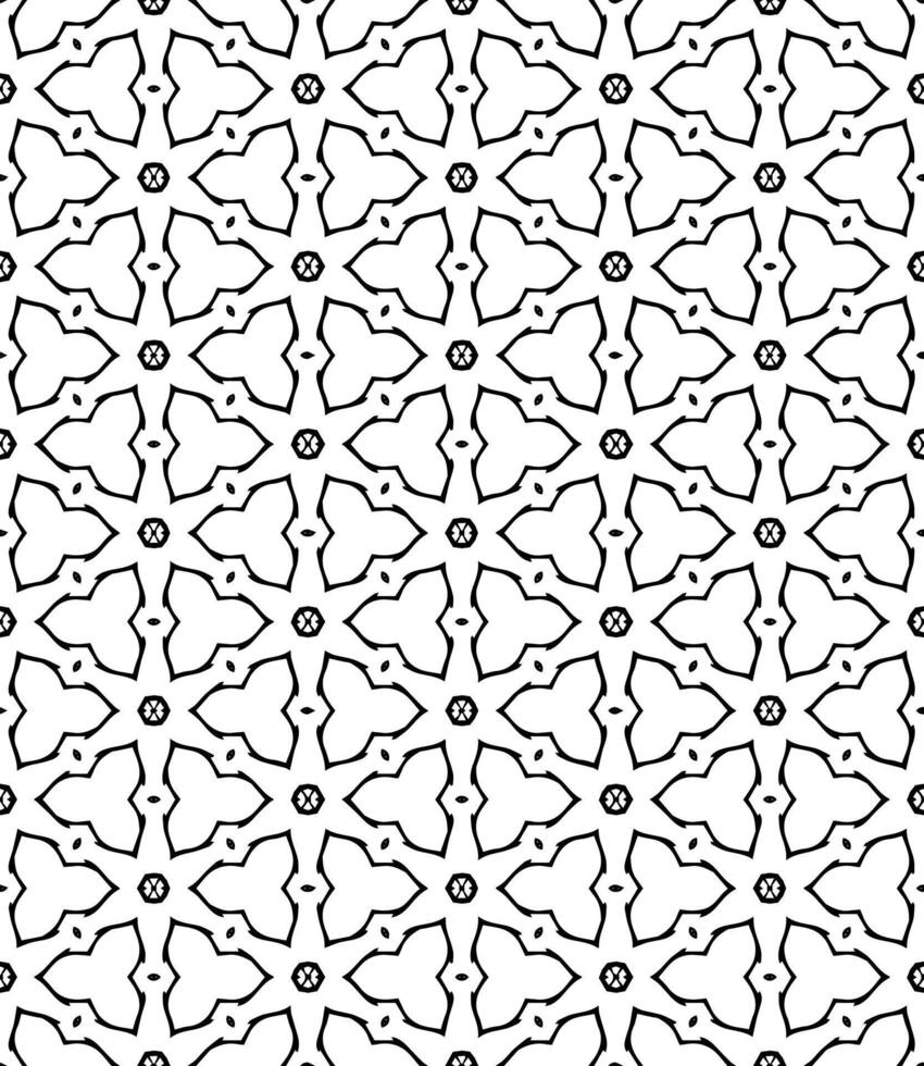 motif abstrait sans couture noir et blanc. arrière-plan et toile de fond. conception ornementale en niveaux de gris. vecteur