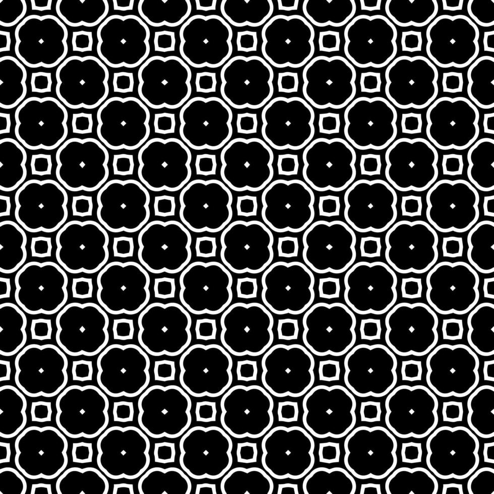 motif abstrait sans couture noir et blanc. arrière-plan et toile de fond. conception ornementale en niveaux de gris. vecteur