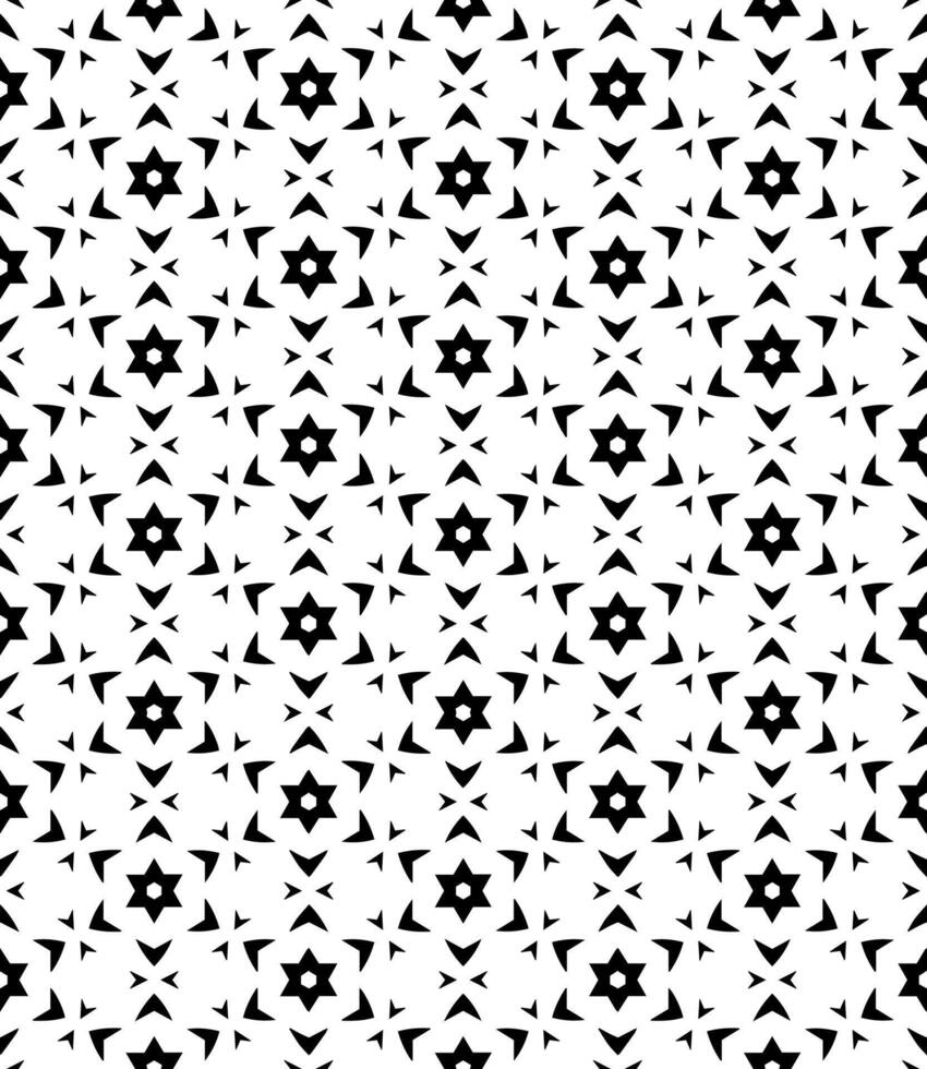 motif abstrait sans couture noir et blanc. arrière-plan et toile de fond. conception ornementale en niveaux de gris. vecteur