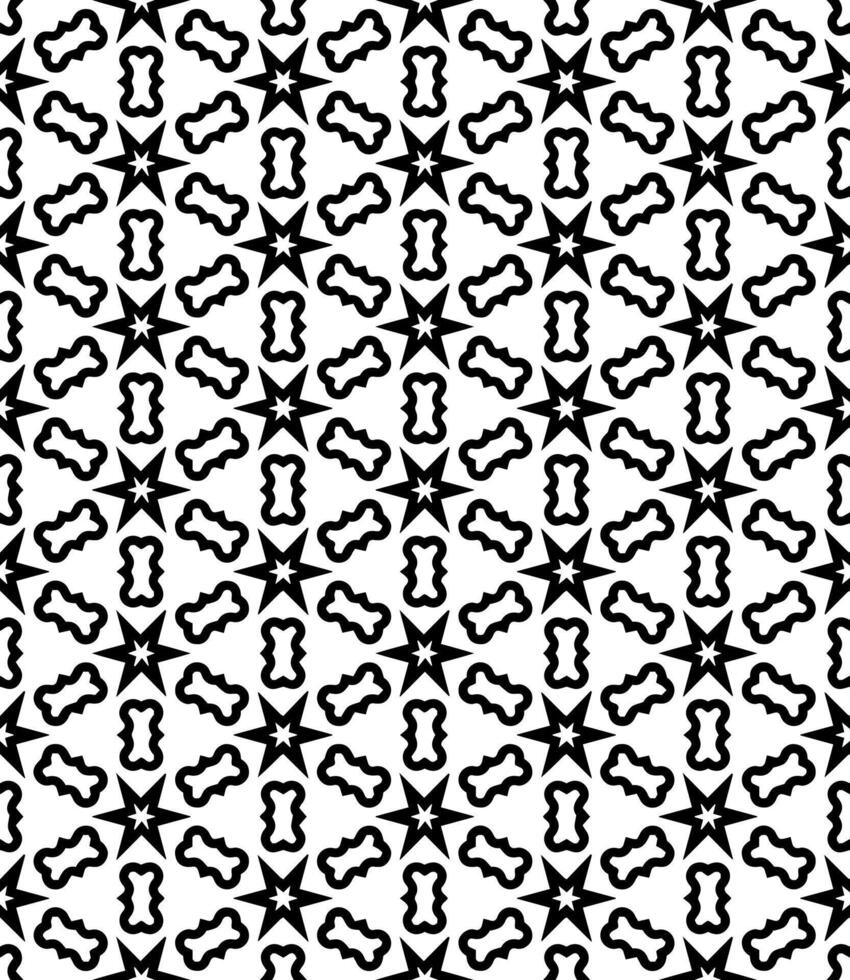 motif abstrait sans couture noir et blanc. arrière-plan et toile de fond. conception ornementale en niveaux de gris. vecteur