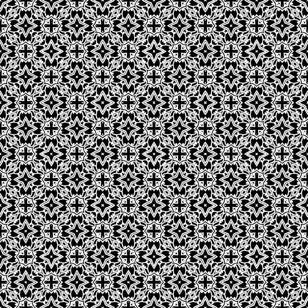 motif abstrait sans couture noir et blanc. arrière-plan et toile de fond. conception ornementale en niveaux de gris. vecteur