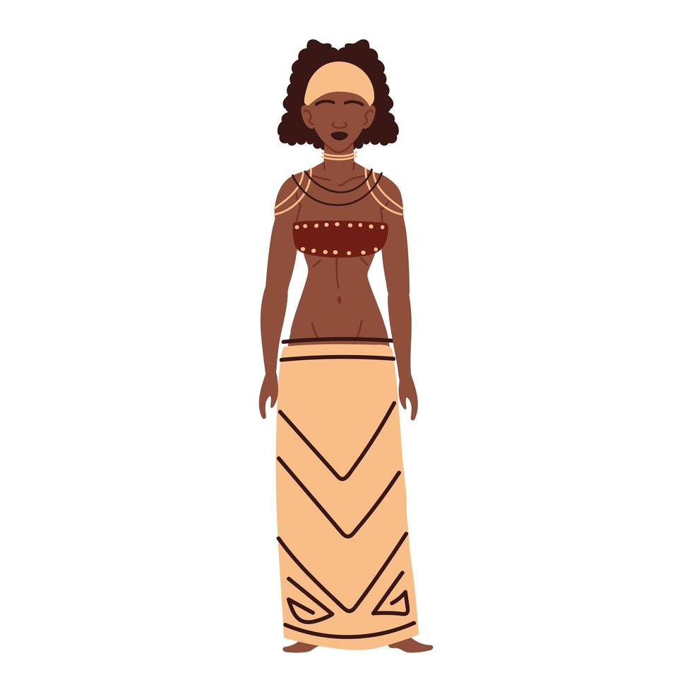 personnage féminin africain vecteur