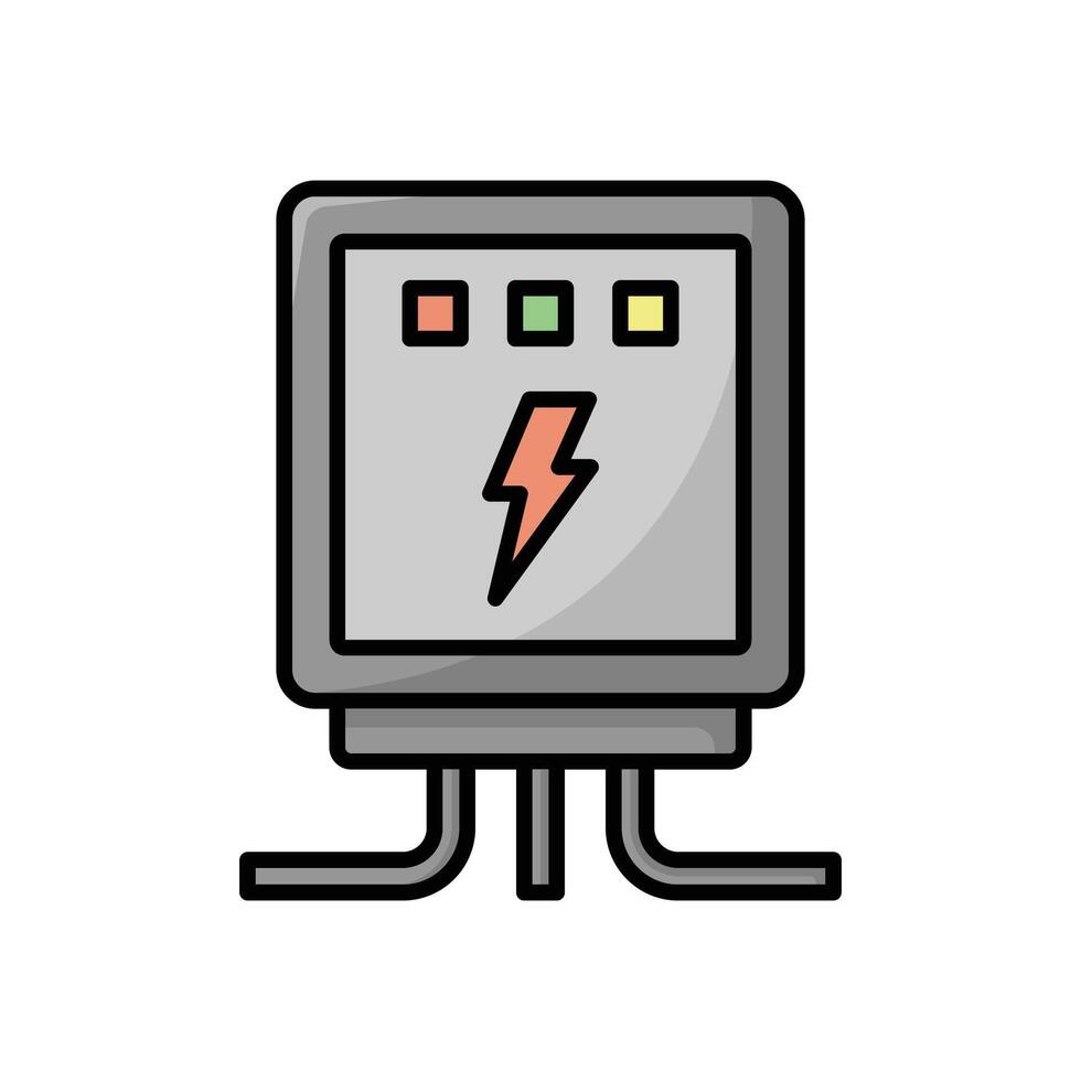 électrique panneau icône vecteur conception modèle Facile et nettoyer