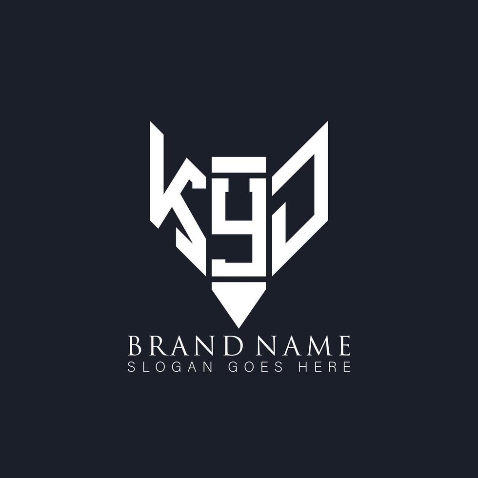 kyd abstrait lettre logo. kyd Créatif monogramme initiales lettre logo concept. kyd unique moderne plat abstrait vecteur lettre logo conception.
