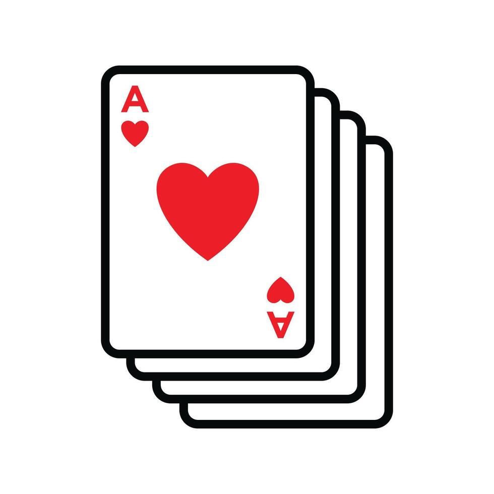 poker carte icône vecteur conception modèle dans blanc Contexte