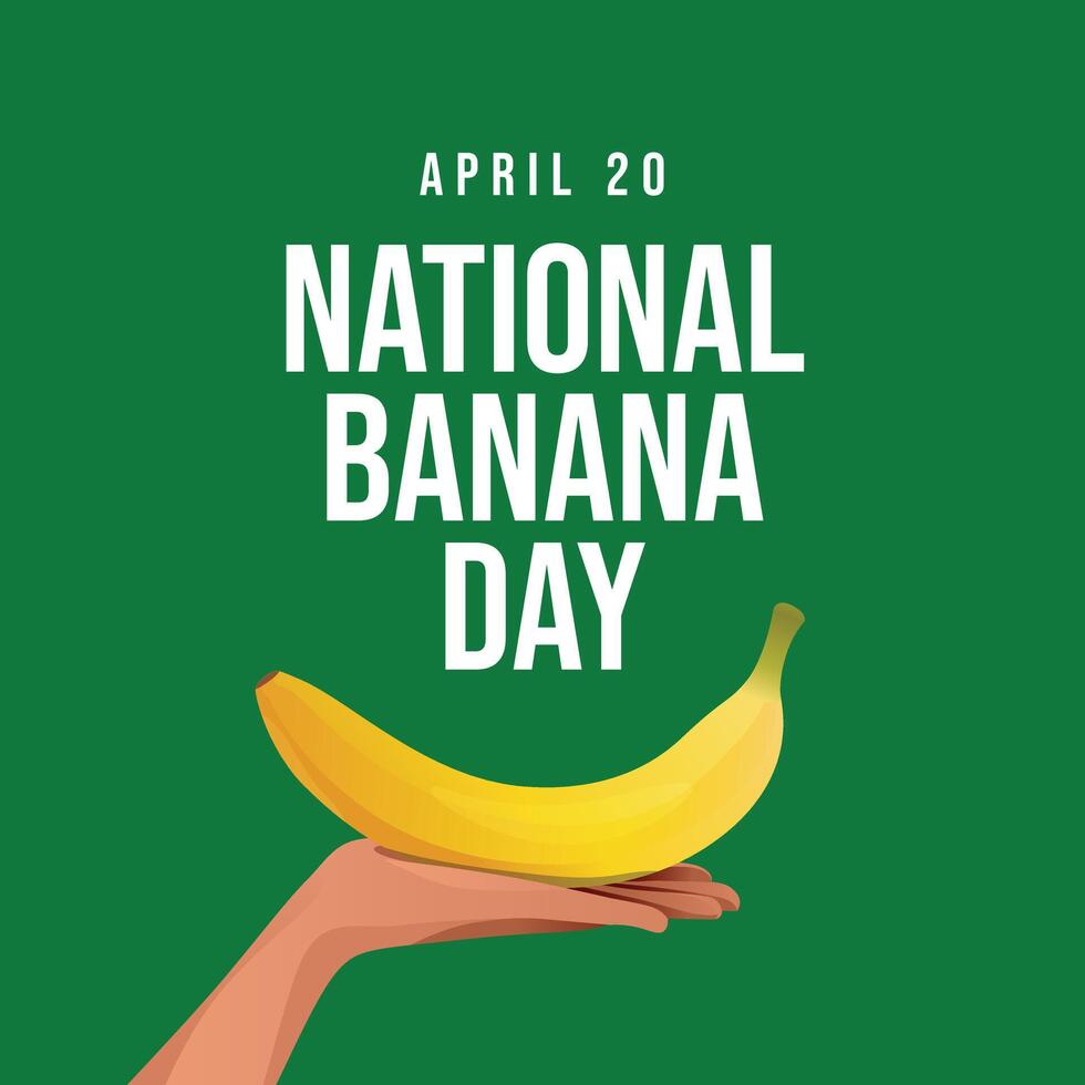 nationale banane journée conception modèle bien pour fête usage. banane vecteur illustration. vecteur eps dix. plat conception.