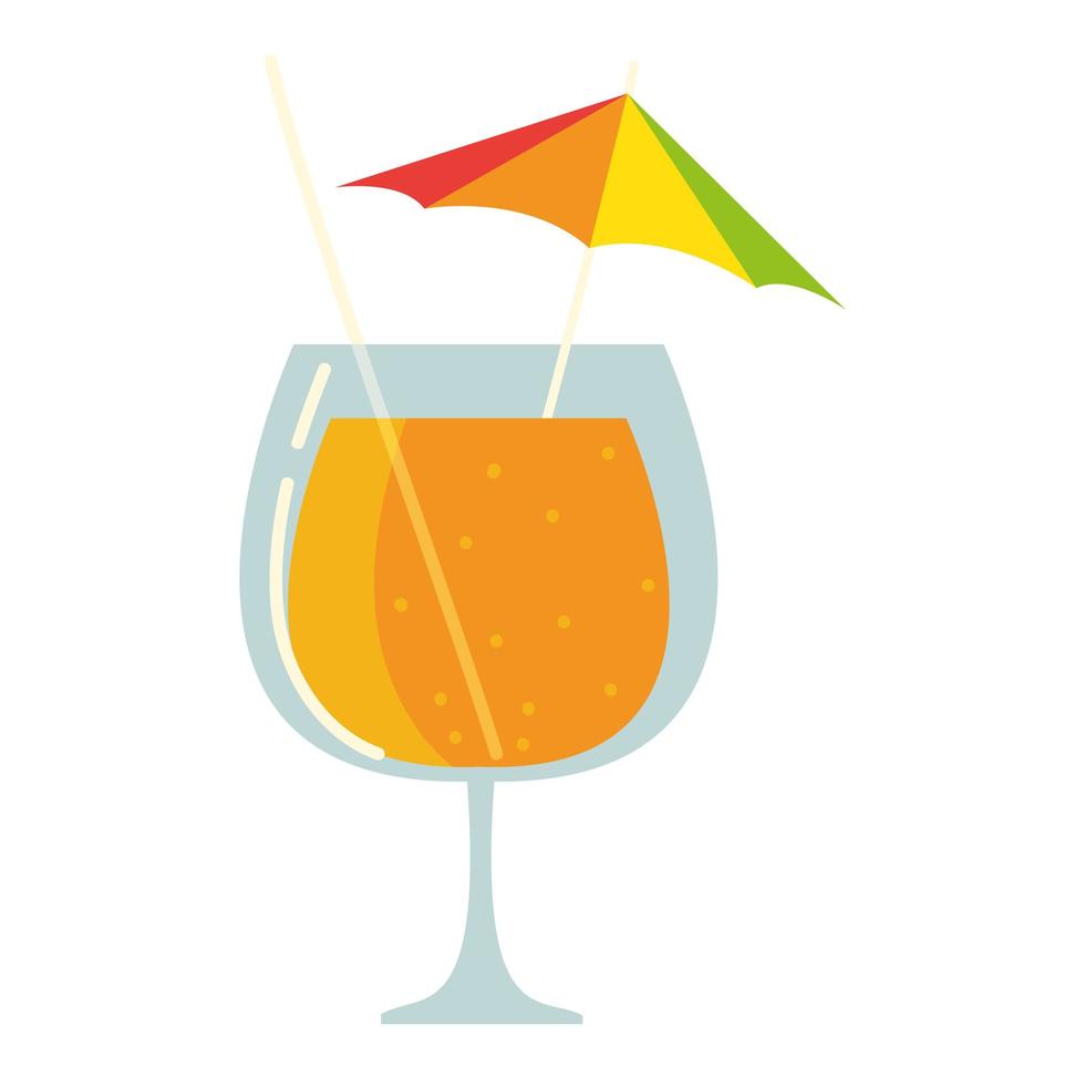 cocktail avec parapluie vecteur