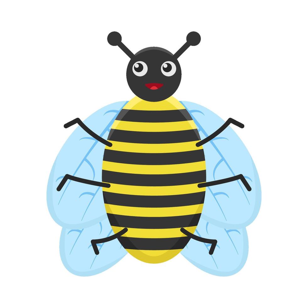 illustration de mignonne abeille vecteur