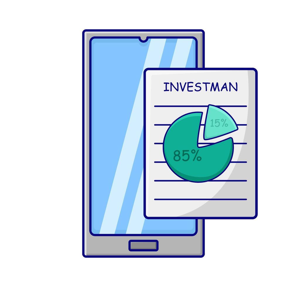 illustration de en ligne investissement vecteur