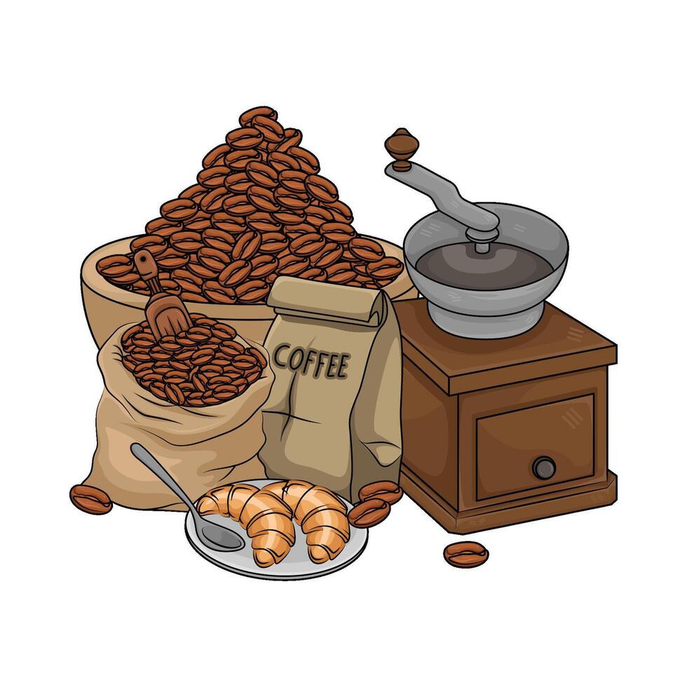 illustration de café broyeur vecteur