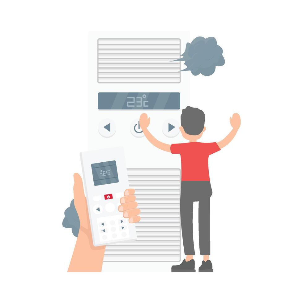 illustration de portable air Conditionneur vecteur