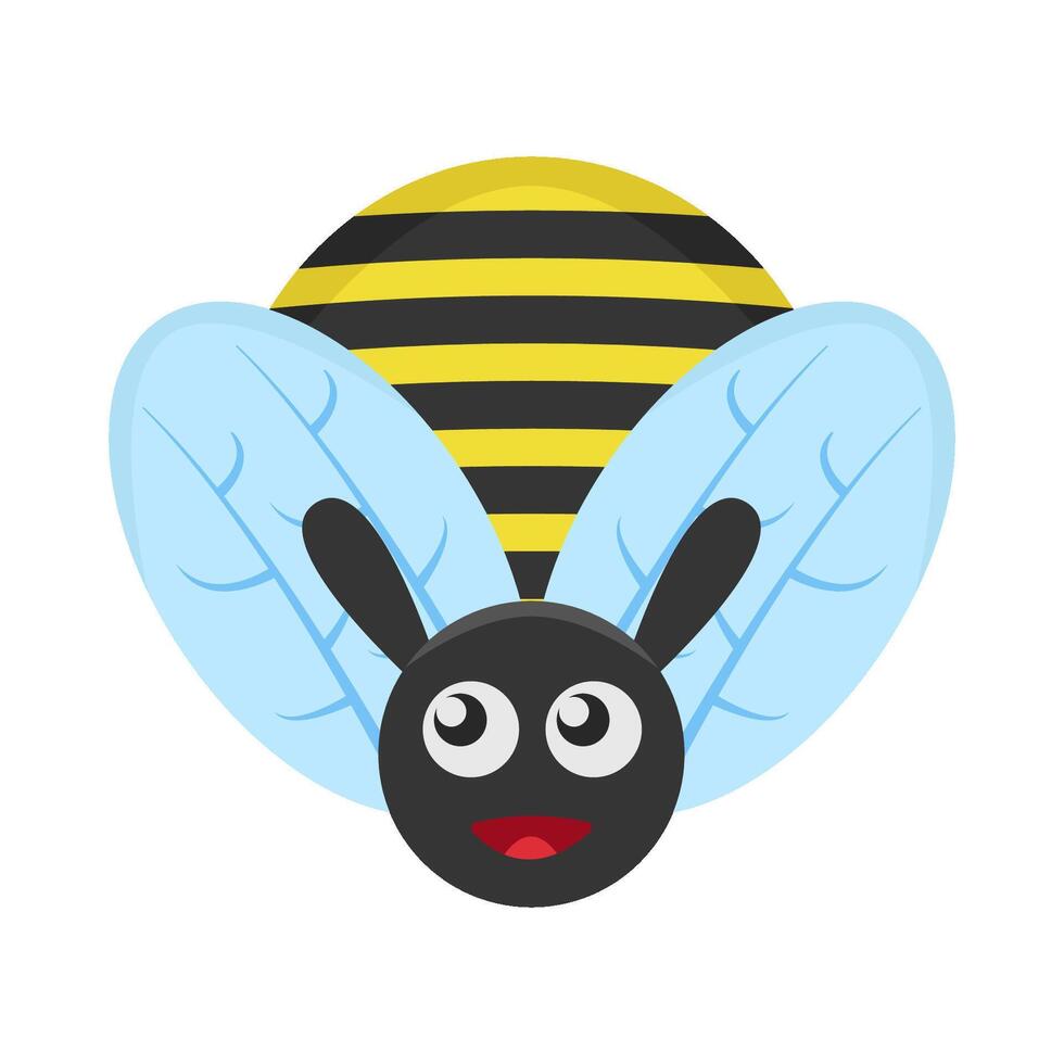 illustration de mignonne abeille vecteur