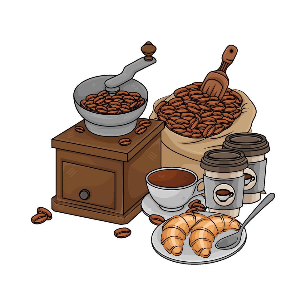 illustration de café broyeur vecteur