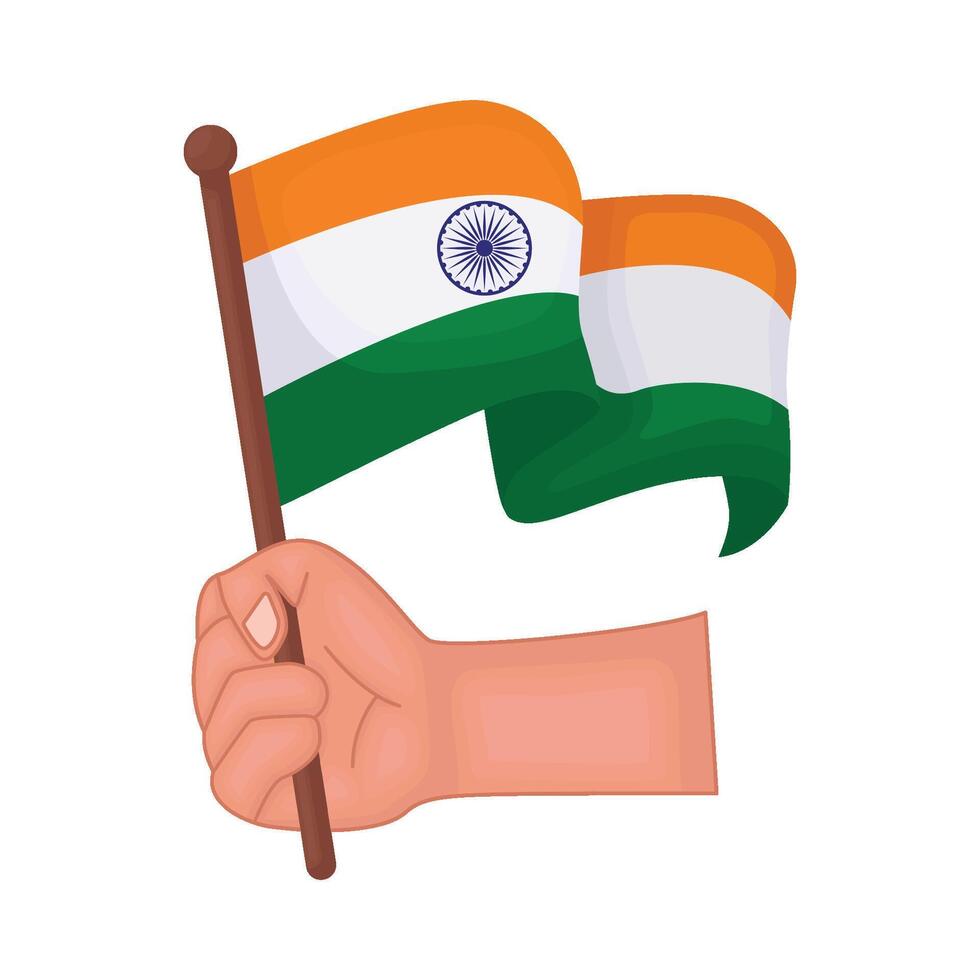 illustration de Inde drapeau vecteur