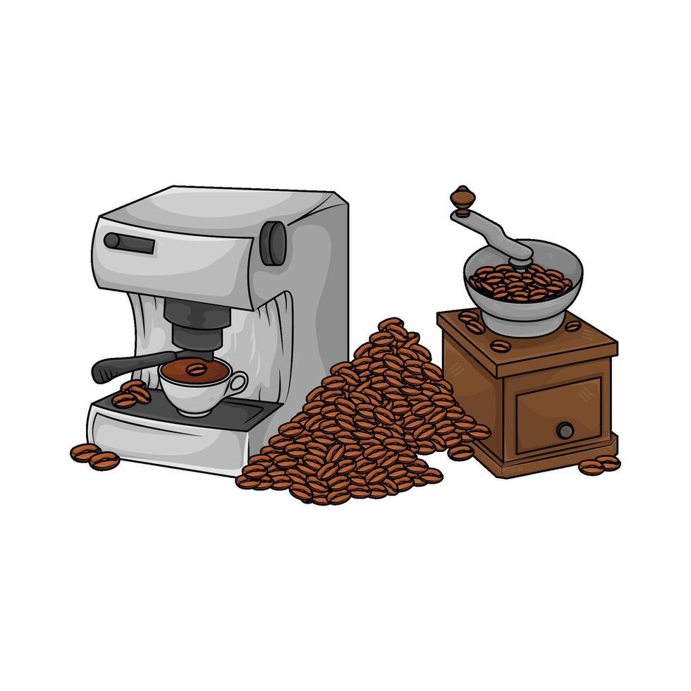 illustration de café broyeur vecteur