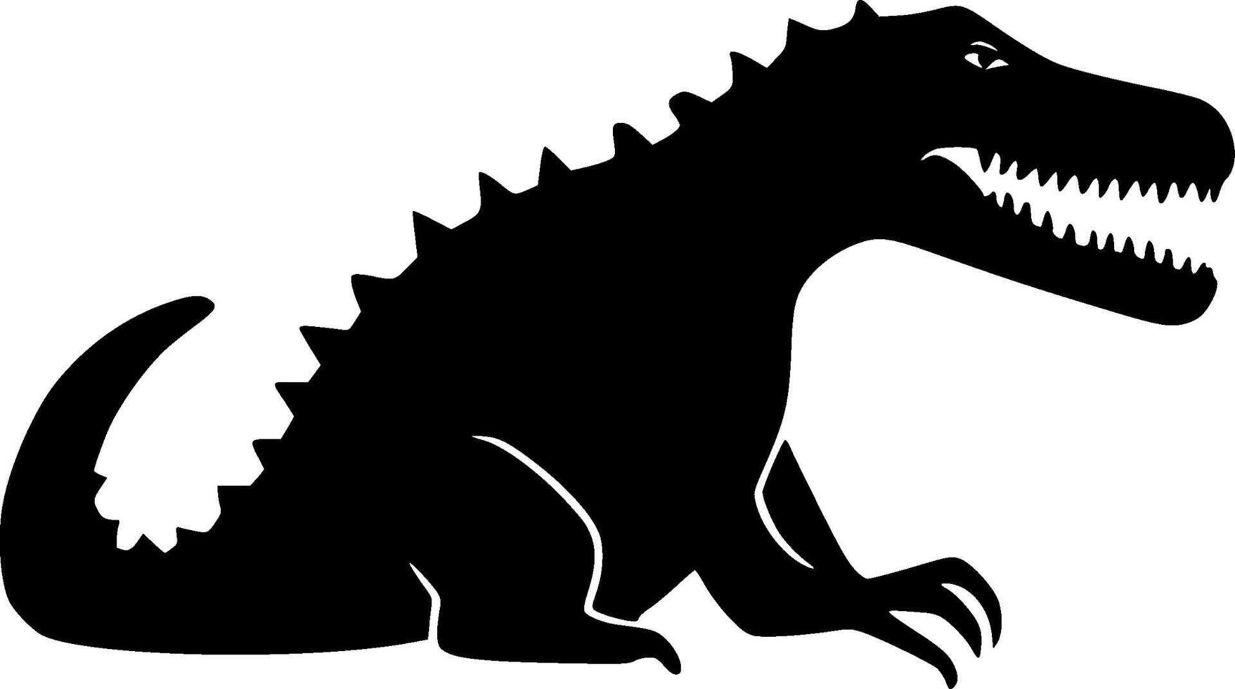 alligator, minimaliste et Facile silhouette - vecteur illustration
