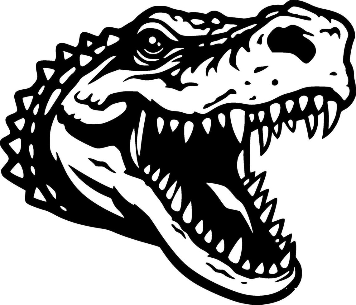 alligator - minimaliste et plat logo - vecteur illustration