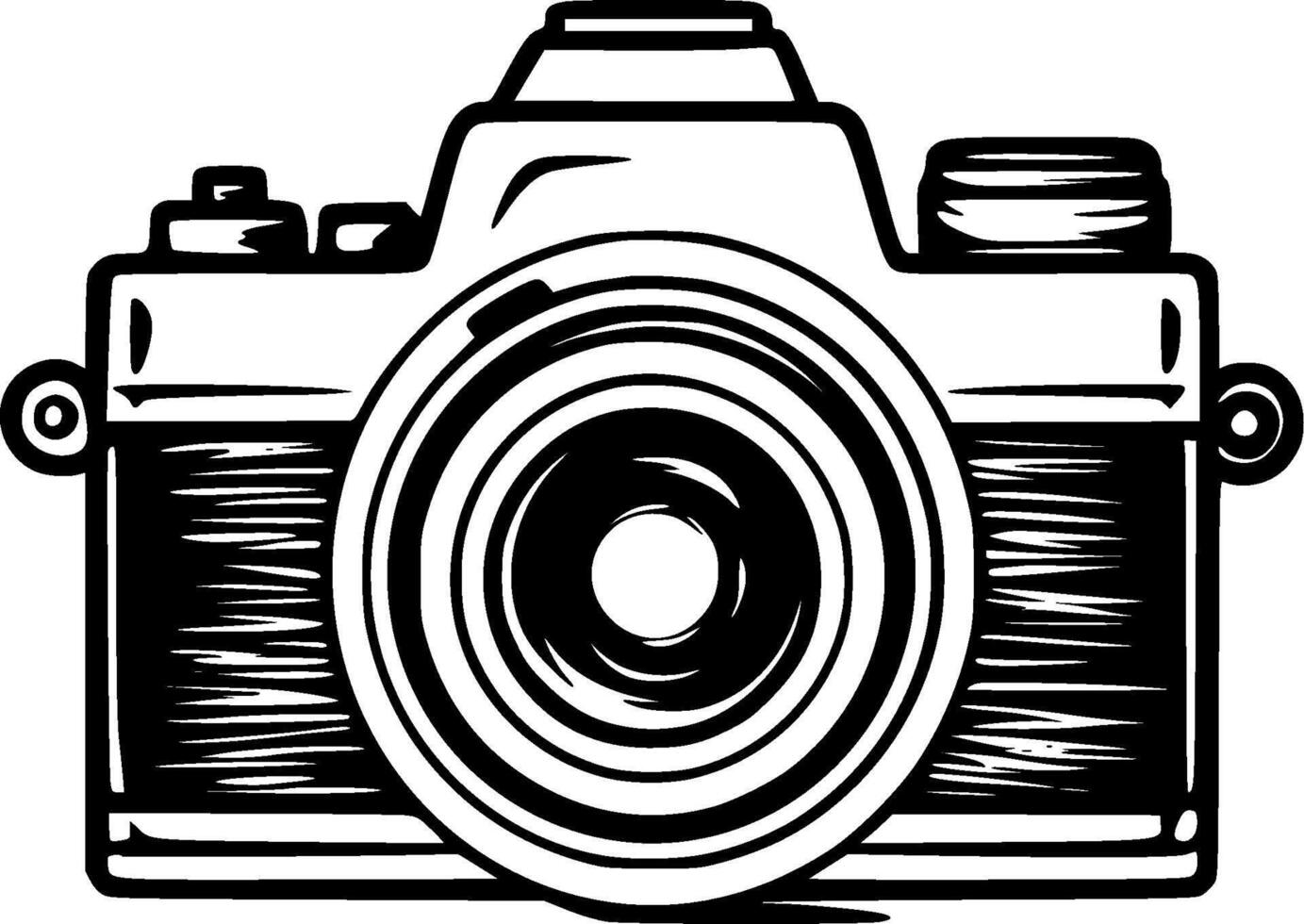 caméra, noir et blanc vecteur illustration