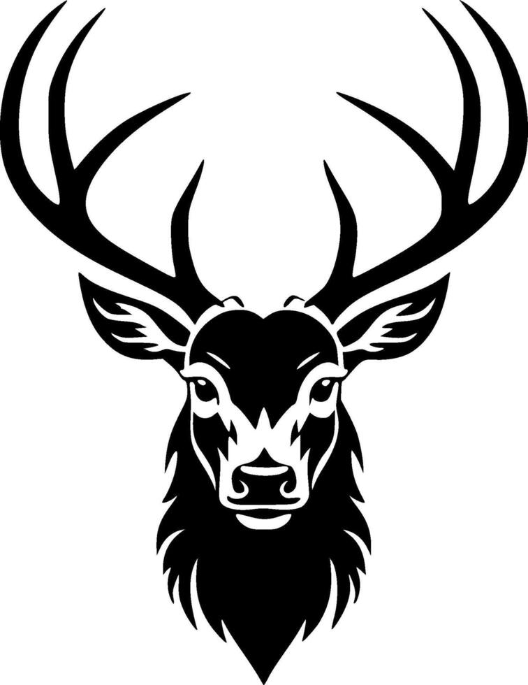 cerf, minimaliste et Facile silhouette - vecteur illustration