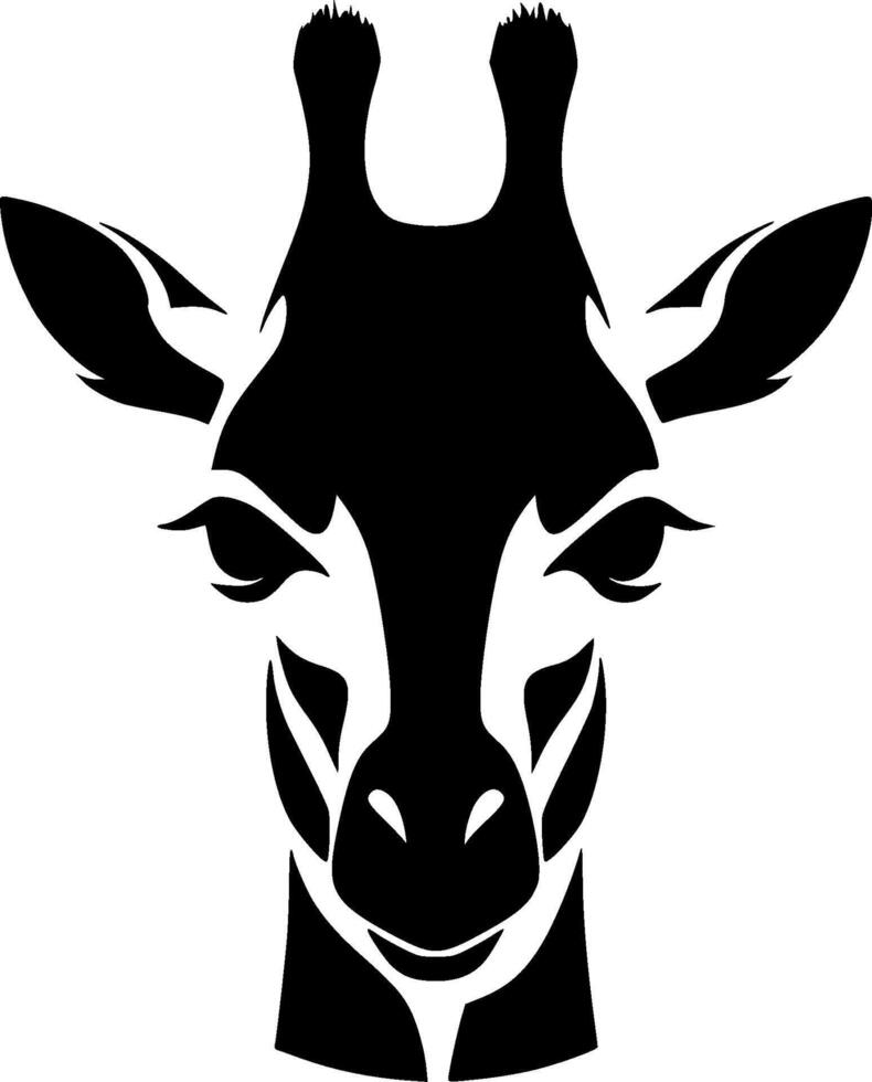 girafe - minimaliste et plat logo - vecteur illustration