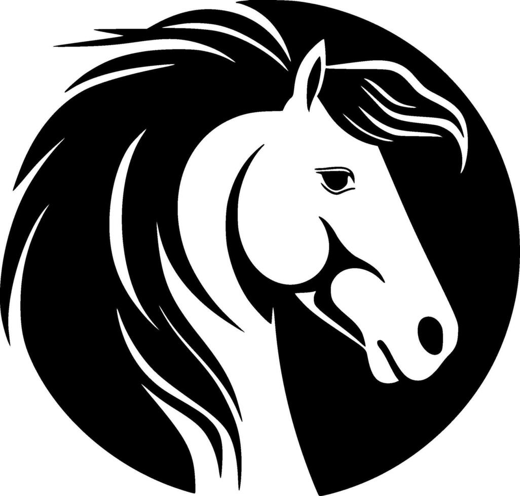 cheval - minimaliste et plat logo - vecteur illustration