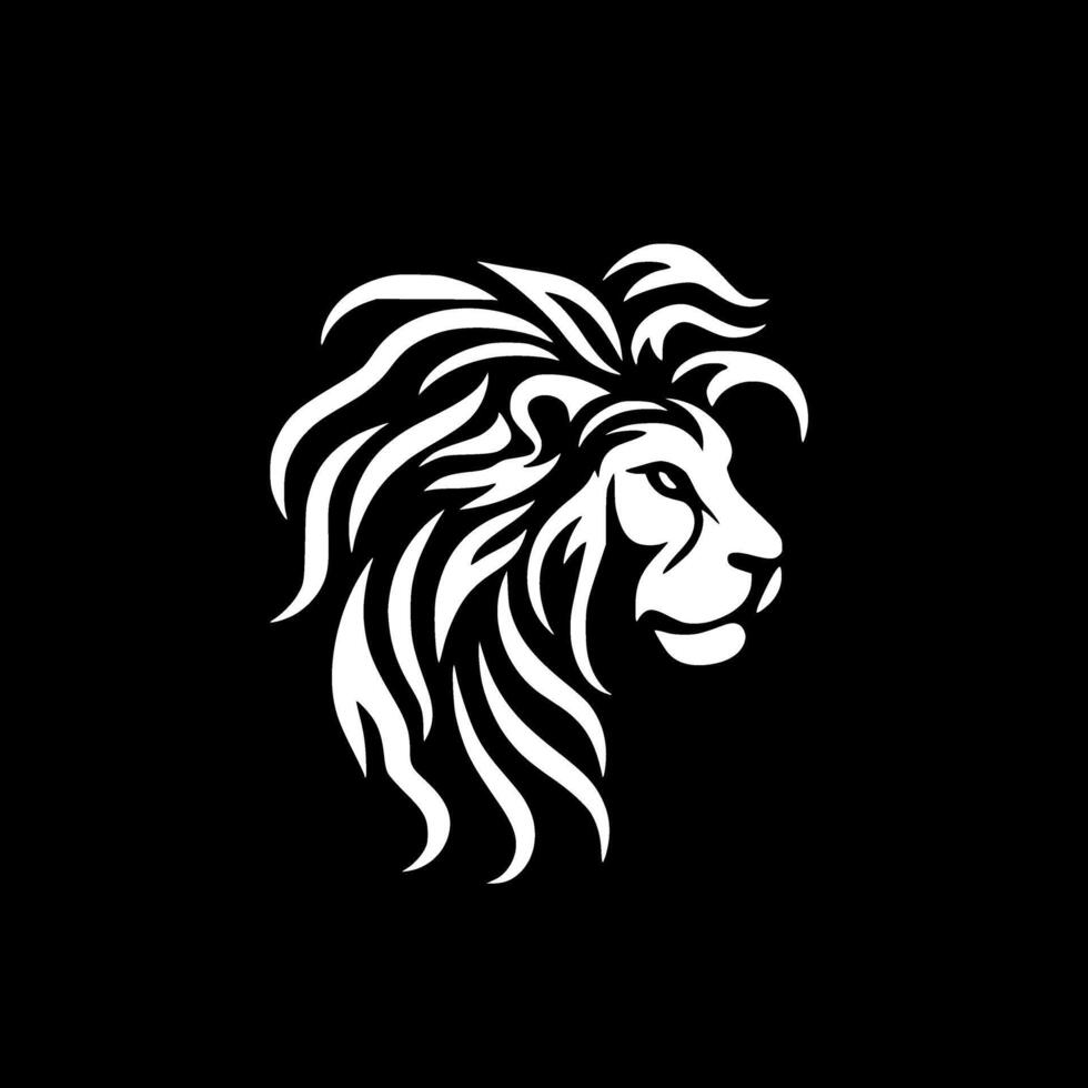 Lion - minimaliste et plat logo - vecteur illustration