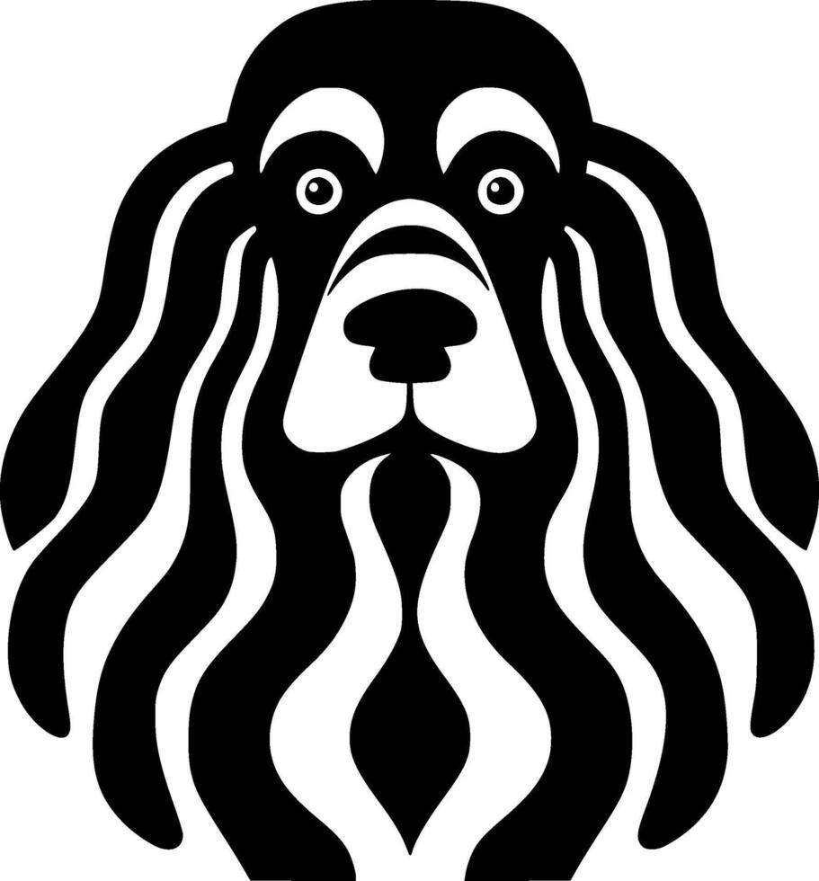 caniche chien - minimaliste et plat logo - vecteur illustration