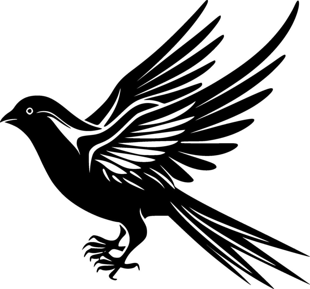 pigeon, noir et blanc vecteur illustration
