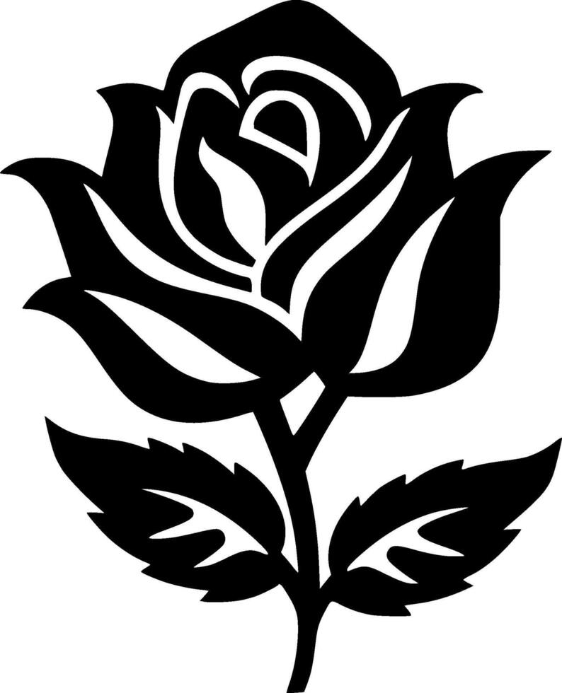 rose, minimaliste et Facile silhouette - vecteur illustration