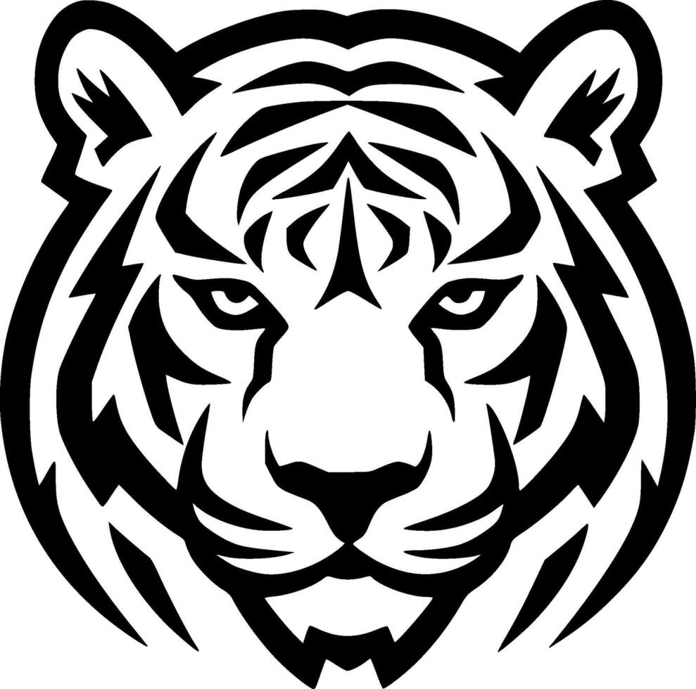 tigre - minimaliste et plat logo - vecteur illustration