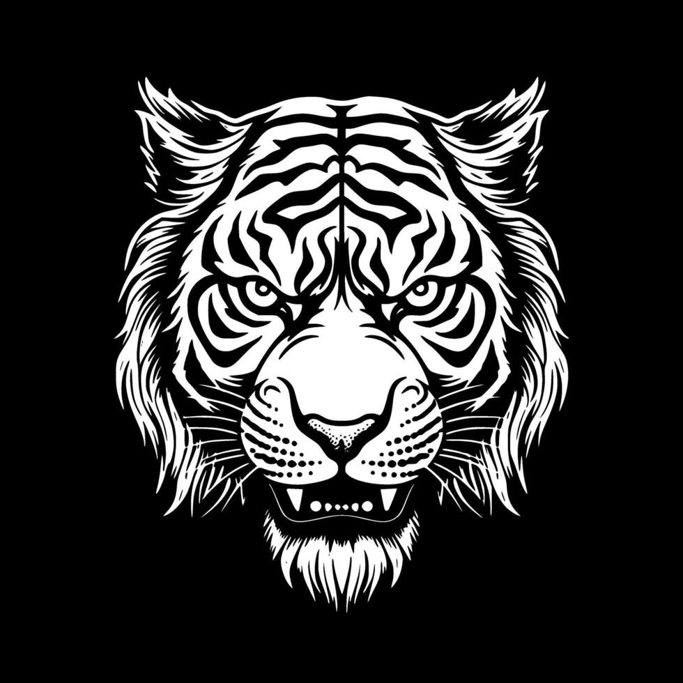 tigre, minimaliste et Facile silhouette - vecteur illustration