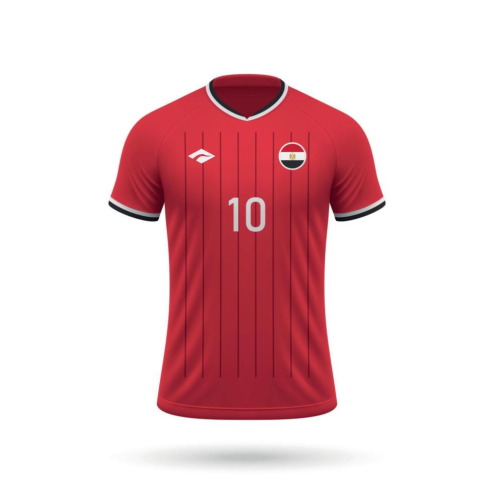 3d réaliste football Jersey Egypte nationale équipe 2024 vecteur