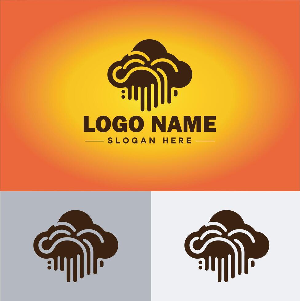 nuage logo icône vecteur art graphique pour affaires marque app icône ciel nuage logo modèle