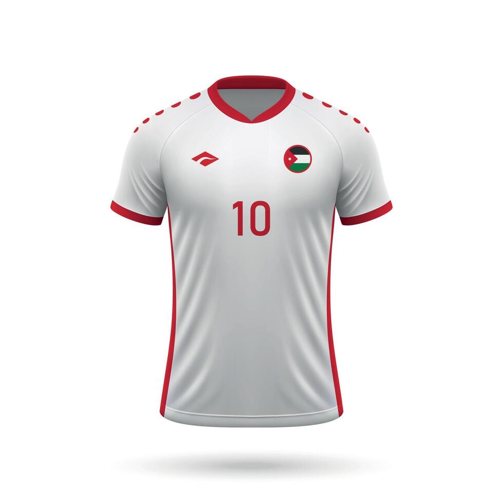 3d réaliste football Jersey Jordan nationale équipe 2024 vecteur