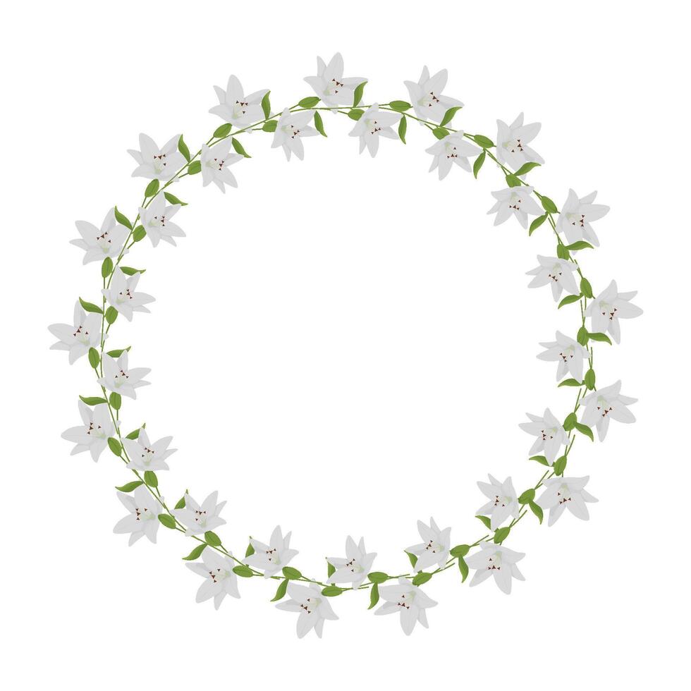 fleur cadres. vecteur illustration. couronne de fleurs de lys.