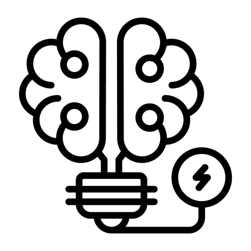 un icône conception de cerveau Puissance vecteur