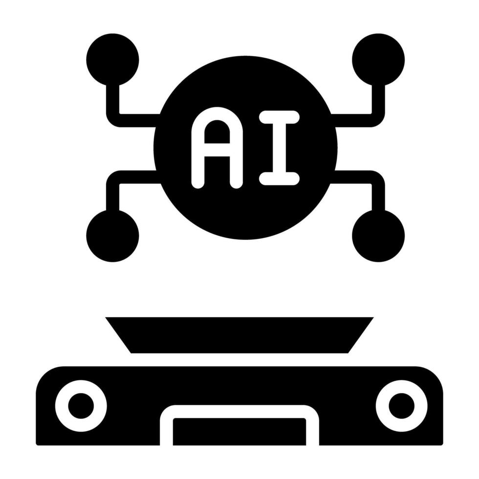 un icône conception de artificiel intelligence vecteur