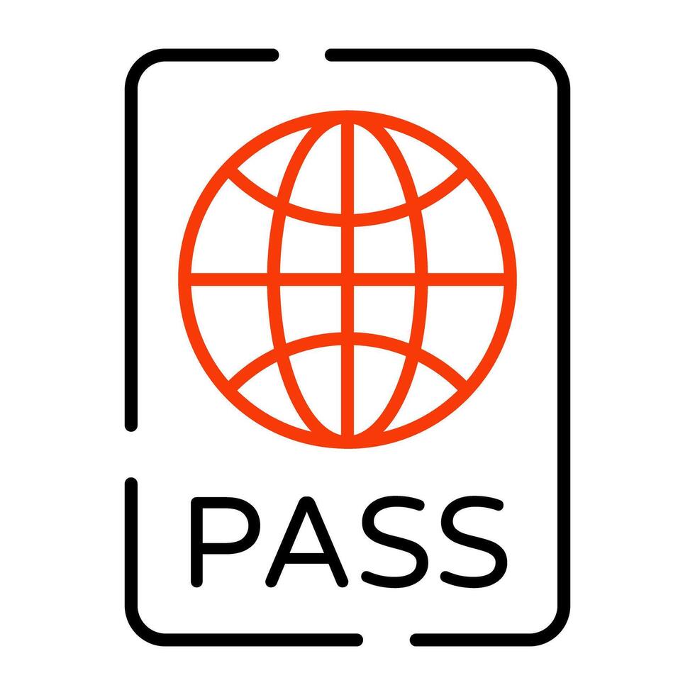 linéaire conception icône de passeport, modifiable vecteur