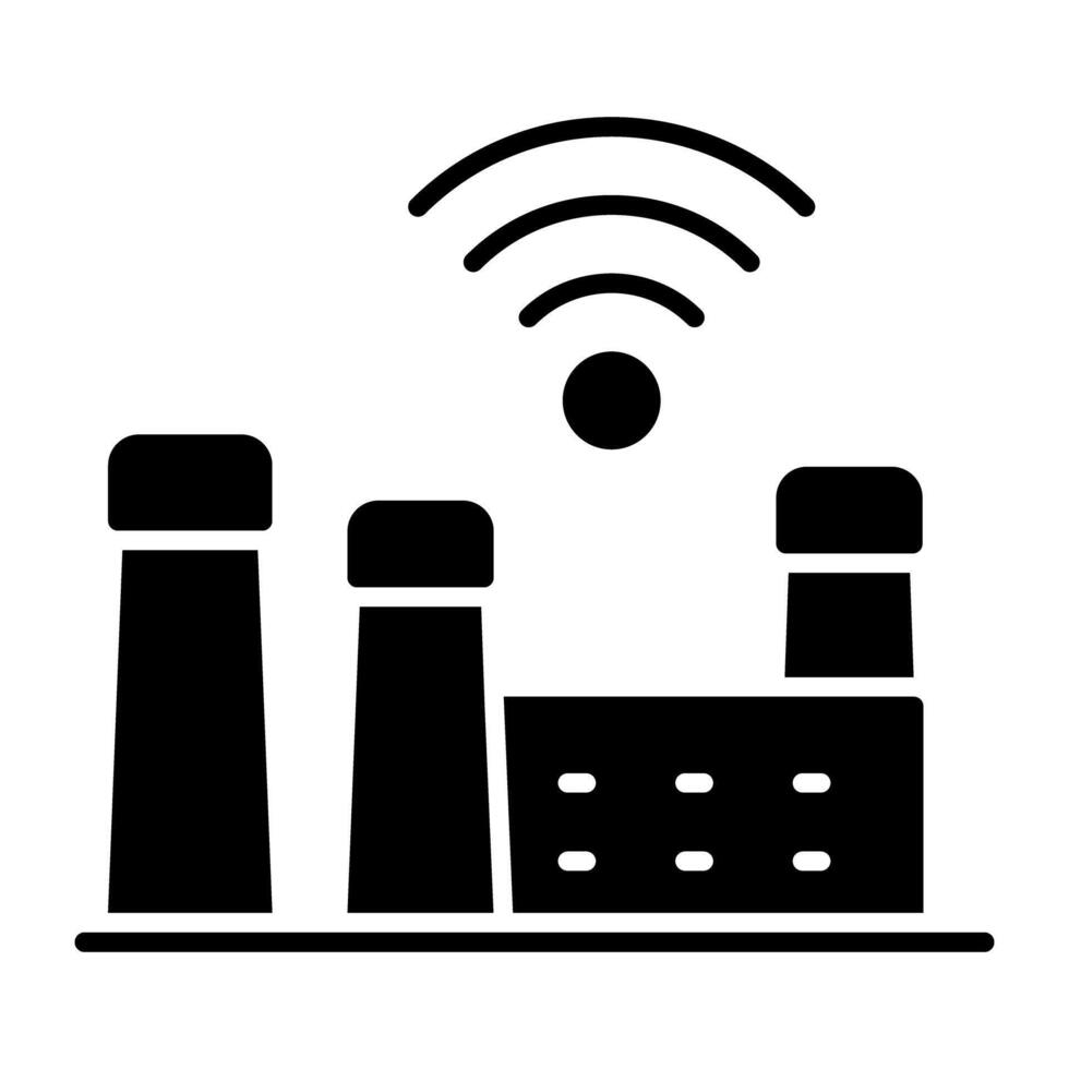 une solide conception icône de intelligent industrie vecteur