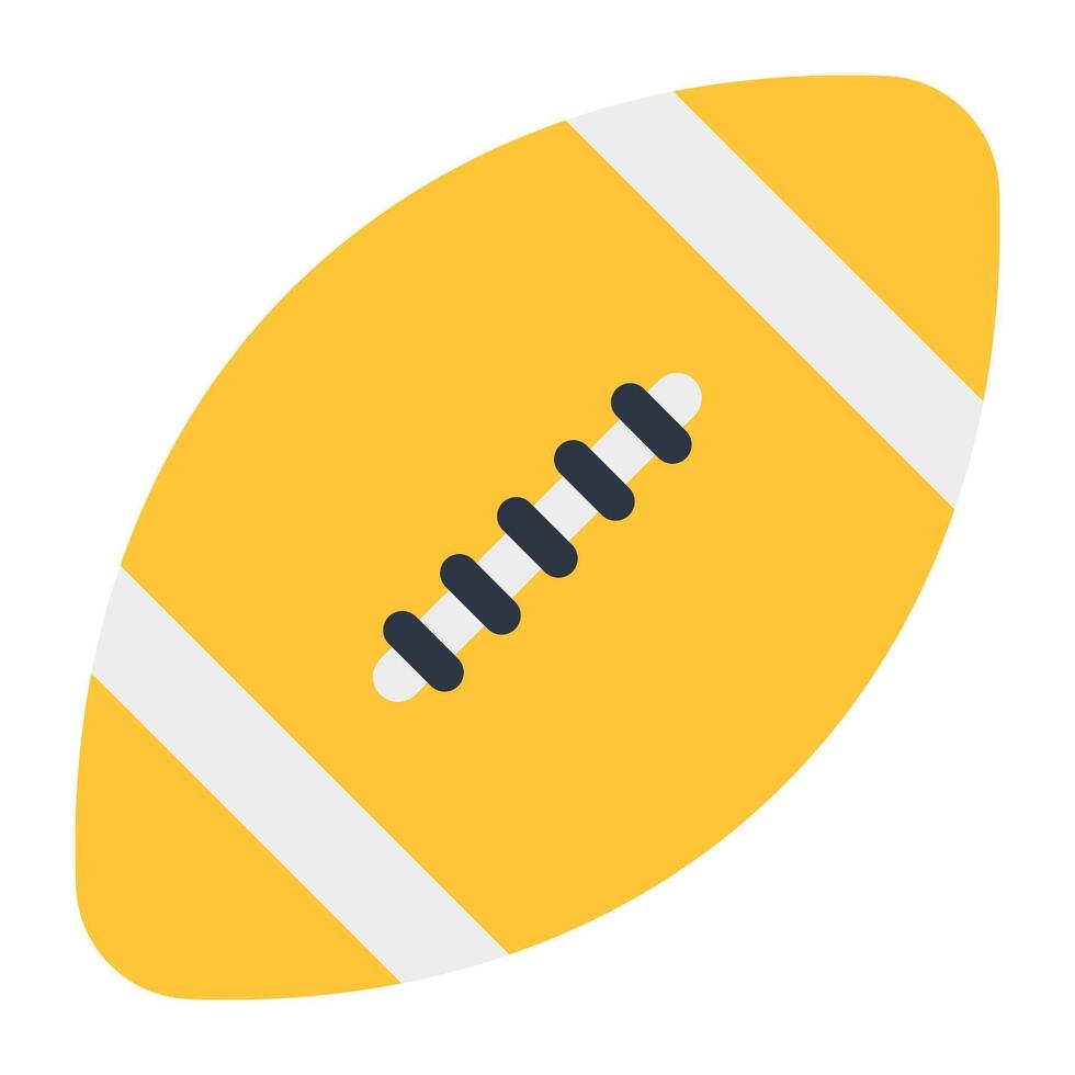 plat conception icône de le rugby, américain Football vecteur