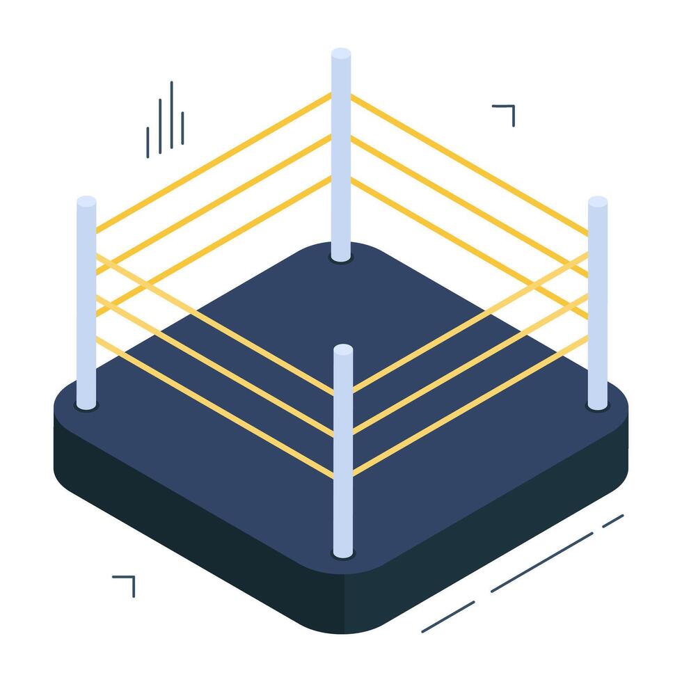 une icône de conception unique de ring de boxe vecteur