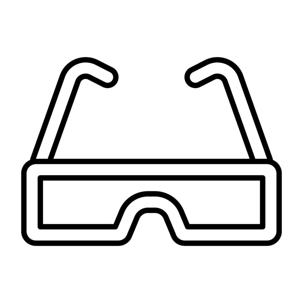 moderne lunettes accessoire, linéaire conception de 3d des lunettes vecteur