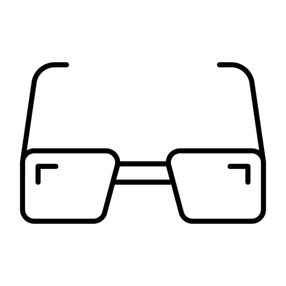 moderne lunettes accessoire, linéaire conception de des lunettes vecteur