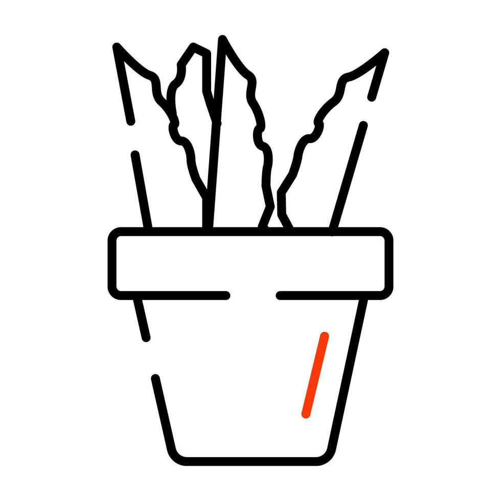 une parfait conception icône de mis en pot plante vecteur