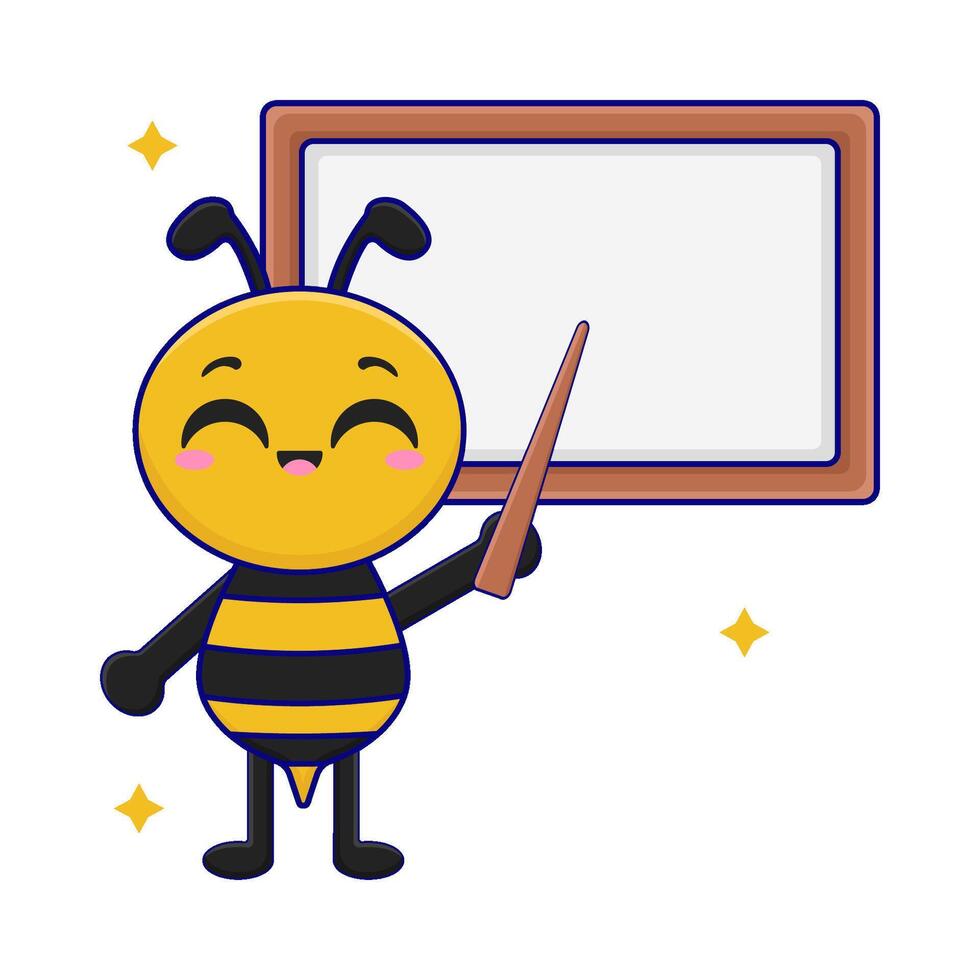 illustration de mignonne abeille vecteur