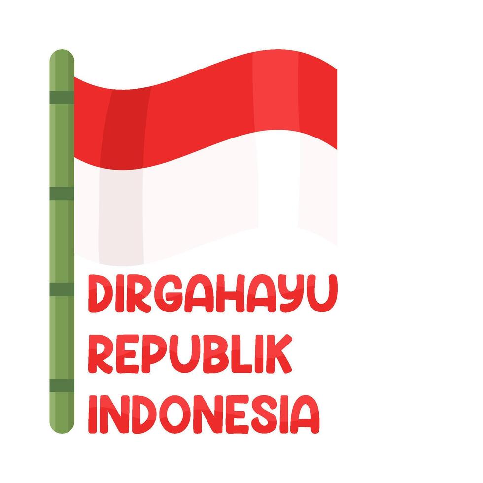 illustration de dirgahayu republik Indonésie vecteur