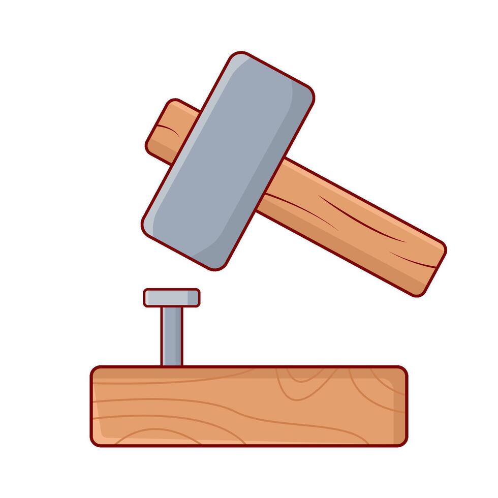 illustration de marteau vecteur